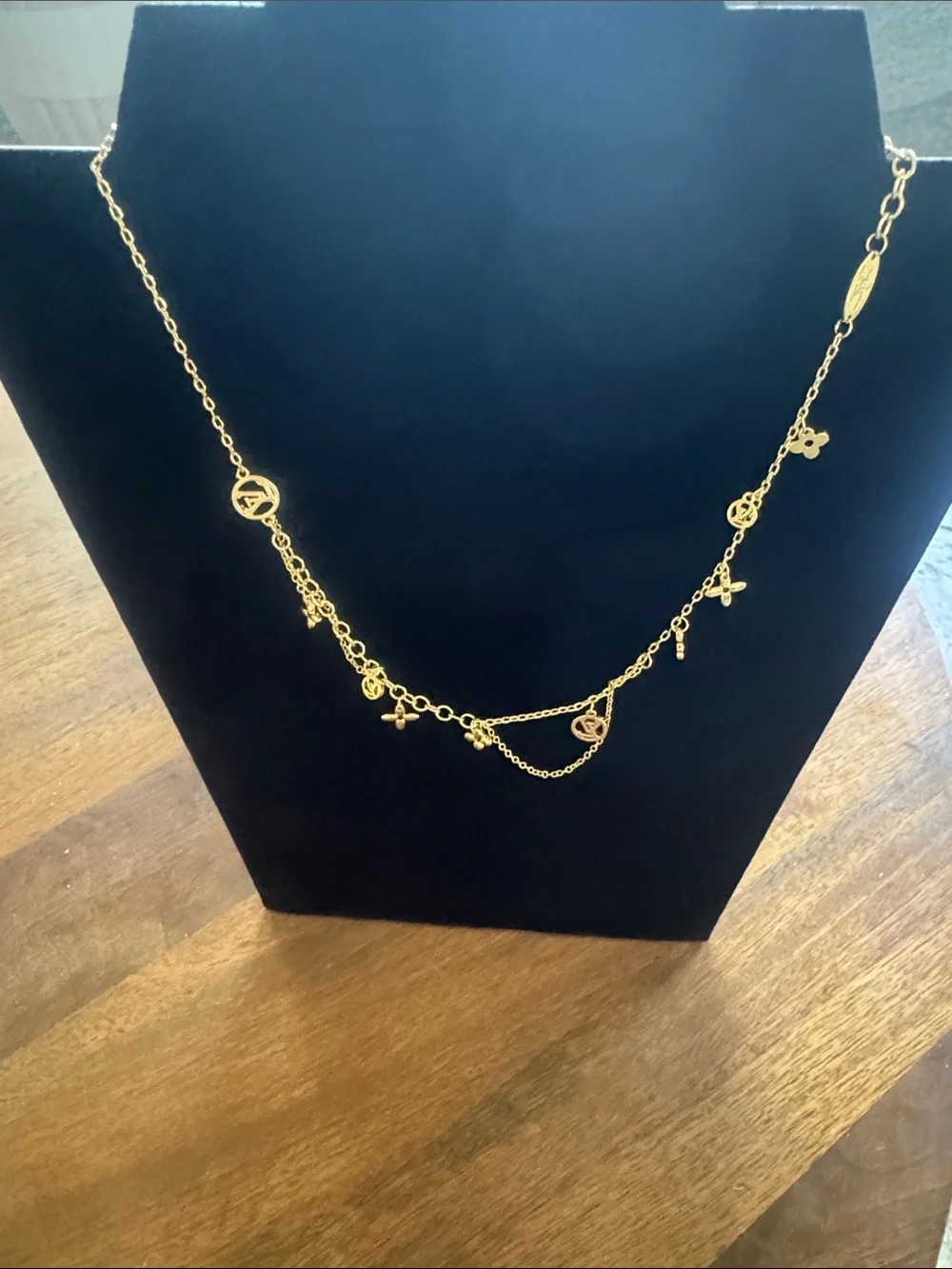 Louis Vuitton Gold Charm Station Necklace - Picture 3 of 10